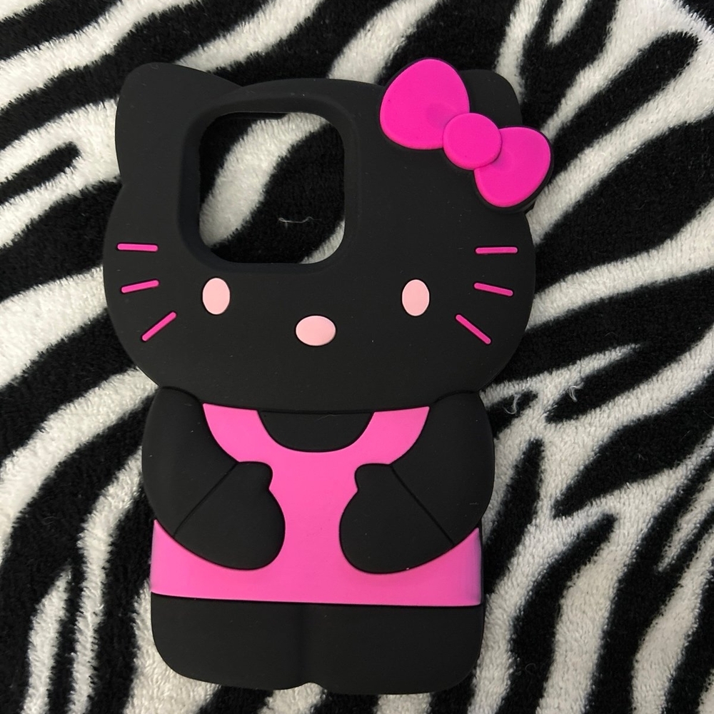 Black and Pink Cat Phone Case